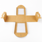 Cake star dortová krabice CINDY pevná bílá dvě okna 33x33x40cm