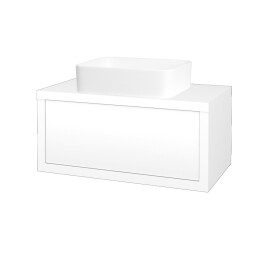 Dřevojas - Koupelnová skříňka STORM SZZ 80 (umyvadlo Joy) - L01 Bílá vysoký lesk / L01 Bílá vysoký lesk 213145