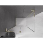 MEXEN/S - Velar L sprchový kout, posuvné dveře 100 x 80, dekor, zlato 871-100-080-33-50