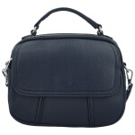 Trendy dámská koženková crossbody kabelka Badamia, tmavě modrá