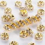 Mosazná rondelka - zlatá - třída AAA - ∅ 8 x 3,8 mm - 1 ks