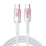 Joyroom S-A42 Crystal-Clear Series Nabíjecí kabel USB-C (M) - USB-C (M) 60W 1.2m bílá (6956116728106)
