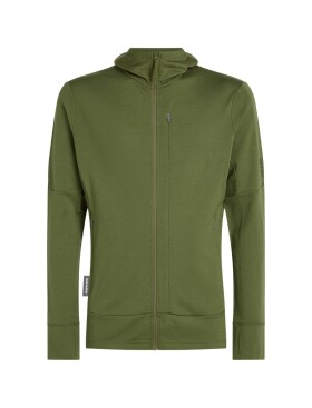 ICEBREAKER Mens Merino 260 Quantum IV LS Zip Hood, Sphagnum (vzorek) velikost: M