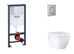 GROHE - Rapid SL Set předstěnové instalace, klozetu, sedátka SoftClose a tlačítka Skate Cosmopolitan, kartáčovaná nerezová ocel SANI11BB2121