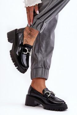 Mokasíny na podpatku 2646-6 černé - Step in style 37