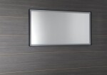 SAPHO - SORT zrcadlo s LED osvětlením 120x70cm, černá mat ST120