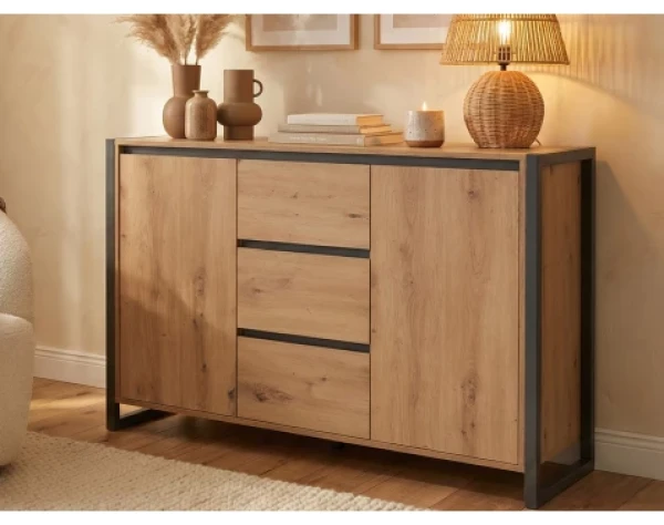 Komoda se zásuvkami Denver, dub artisan/antracit