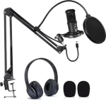 EasyPix MyStudio Podcast Kit / Mikrofon / podcastová sada se sluchátky (62021)