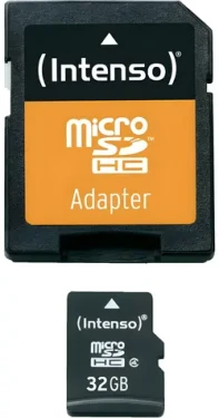 Intenso microSDHC 32GB / Paměťová karta / Class 4 / čtení 20 MB/s / + SD adaptér (3403480)