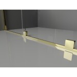 MEXEN/S - Velar Duo čtvercový sprchový kout 90 x 80, transparent, zlatá 871-090-080-02-50