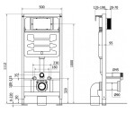 MEXEN/S - WC předstěnová instalační sada Fenix Slim s mísou WC Rico + sedátko softclose, bílá 61030478000