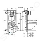 GROHE Solido Set předstěnové instalace, klozetu sedátka softclose, tlačítko chrom