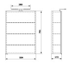 SAPHO - RIWA galerka s LED osvětlením, 50x70x17cm, dub alabama RIW050-0022