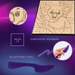 OKTO Malování hmotou podle čísel "Koala" 29x29 cm, OKTO, W051107