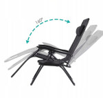 Sada 2 polohovacích zahradních židlí se stolem - hnědá