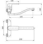 INVENA - Umyvadlová/dřezová baterie SIROS CHROM BC-90-001-A