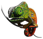EUGY 3D kartonová skládačka - Chameleon