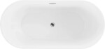 MEXEN - FLAVIA volně stojící vana 160x75, bílá/černá bez krytky přepadu a zátky 54031608075-SS