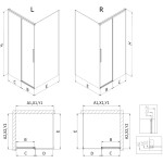 MEXEN/S - Rox sprchový kout posuvný 100 x 120, transparent, grafit kartáčovaná 8C2-100-120-66-00