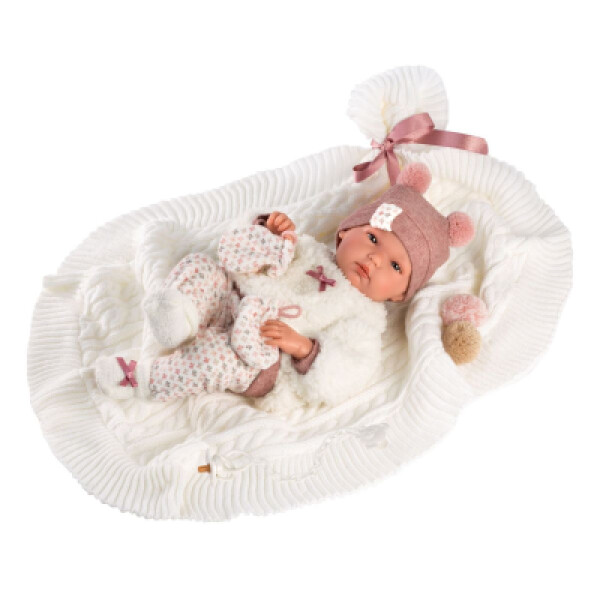 Llorens 63576 NEW BORN realistická panenka miminko celovinylovým tělem 35 cm