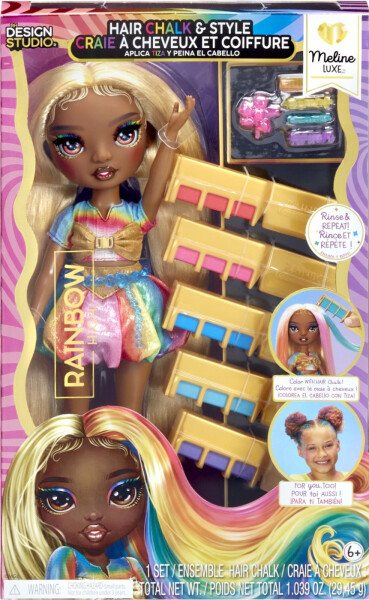 Rainbow High Panenka s křídami na vlasy - Meline - MGA