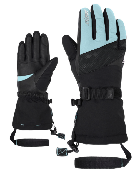 Ziener KALICE AS® lady glove, black/river blue Velikost