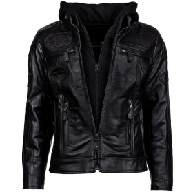Dámská Kožená Bunda MC Collection LH3 AllBlack Brixton Černá Velikost: XS