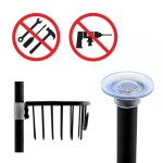 Erga Aluma, teleskopická rohová polička do vany, černá matná, ERG-YKA-CH.ALUMA-BLK