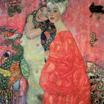 Nástěnný poznámkový kalendář Presco Group 2024 - Gustav Klimt, 30 × 30 cm - BEZ ČEŠTINY