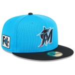 New Era Pánská kšiltovka Miami Marlins MLB 2025 Spring Training 59FIFTY Fitted - Modrá Velikost: 7 1/4