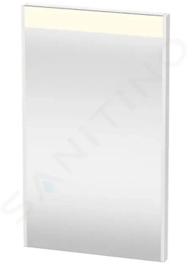 DURAVIT - Brioso Zrcadlo s LED osvětlením 700x420x45 mm, lesklá bílá BR7000022220000