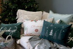 Chic Antique Povlak na polštář Aix Christmas trees 50 × 35 cm, zelená barva, textil