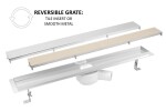 MIDAS Sprchový odvodňovací žlab SET (nerez dno + rošt DUO + izolační manžeta 700 mm) p4398