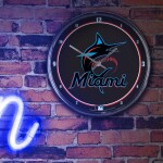 Hodiny Miami Marlins MLB WinCraft Chrome