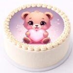 Obrázek Jedlý papír na dort Medvídek se srdcem