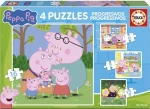 EDUCA Puzzle Prasátko Peppa 4v1