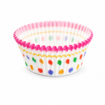 Cake star papírové košíčky na muffiny a cupcakes barevné 50x30 mm 100ks-vzor 21