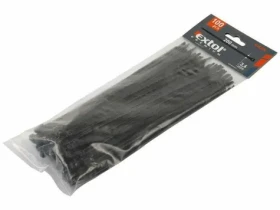 EXTOL-PREMIUM Pásky na vodiče 100x2.5mm černé 100ks / NYLON (EX8856152)