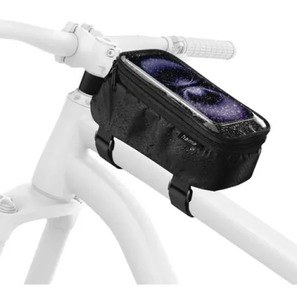 Hama 121353 cyklo pouzdro na rám kola s průhlednou přihrádkou na telefon (121353)