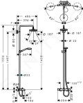 HANSGROHE - Croma Select S Vanový set 180 s termostatem Showerpipe, 2 proudy, bílá/chrom 27351400