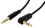 OEM Audio kabel Jack 3,5mm (M) - Jack 3,5mm (M) lomený 90° černý / Audio kabel / 1,5 m (11.92.4572)