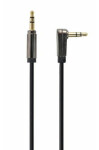 Gembird 3.5 mm stereo audio kabel 1.8m černá / 1x 3.5 mm jack rovný (M) / 1x 3.5 mm jack pravoúhlý (M) (CCAP-444L-6)