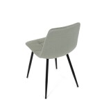 Židle jídelní, zelená látka, čtyřnohá kovová podnož, černý mat