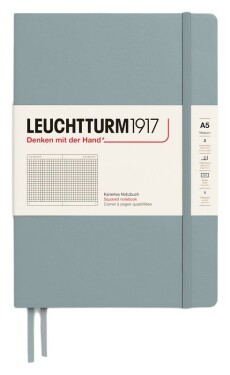 Zápisník Leuchtturm1917 A5 tvrdé desky Dove čtverečkovaný
