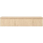 MEXEN/S - Rivel koupelnová skříňka pod umyvadlo 120 cm s deskou, 1 šuplík, reliéf , dub 91A20-12023-1-BFC81