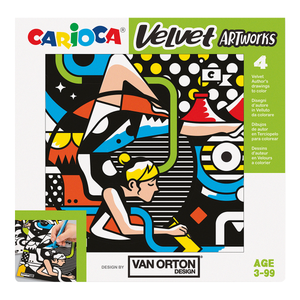 Carioca sametové omalovánky VAN ORTON Street - 4 ks