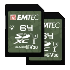 EMTEC Outdoor SD UHS-I U3 V30 64GB / čtení: 100MBs / zápis: 50MBs (ECMSD64GXCU3OR)