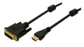 LogiLink kabel HDMI - DVI-D černá / Kabel / HDMI - DVI-D / pozlacené konektory / 2 m (CH0004)