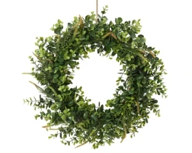 Umělý věnec Eukalyptus 40 cm, zelený