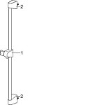 HANSA - Basicjet Sprchová souprava s nástěnnou tyčí 65 cm, chrom 44780211